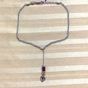 Brighton Vintage drop heart necklace